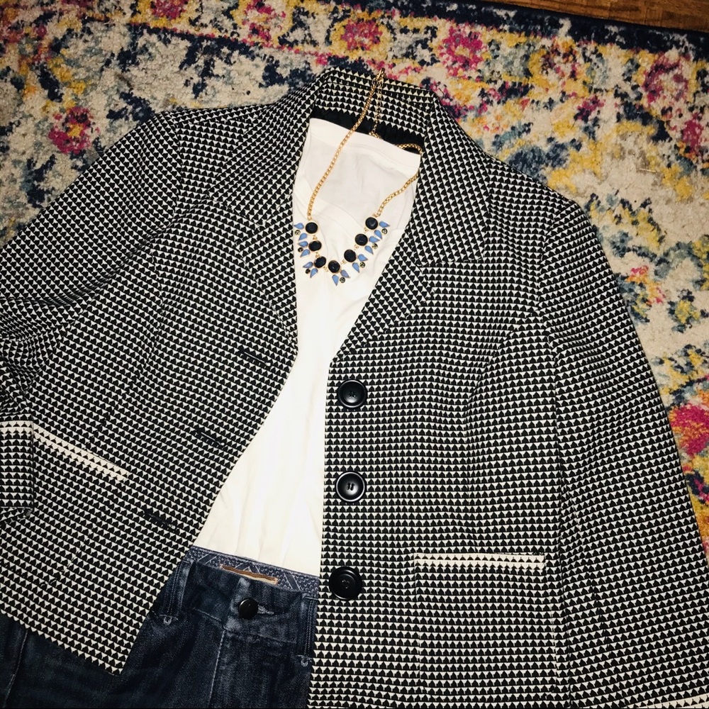 Liz Claiborne Axcess Line Jacket Black & White 4